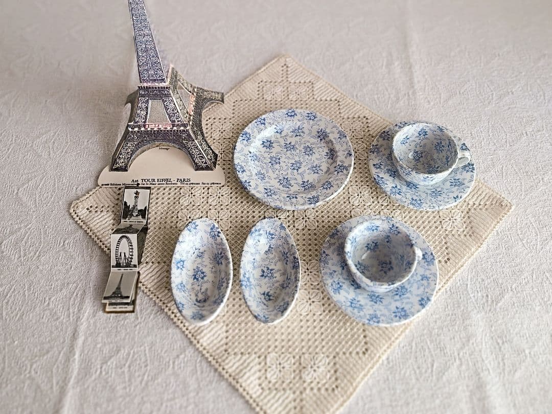 * antique mini ❀ 小さなお花柄 プレート