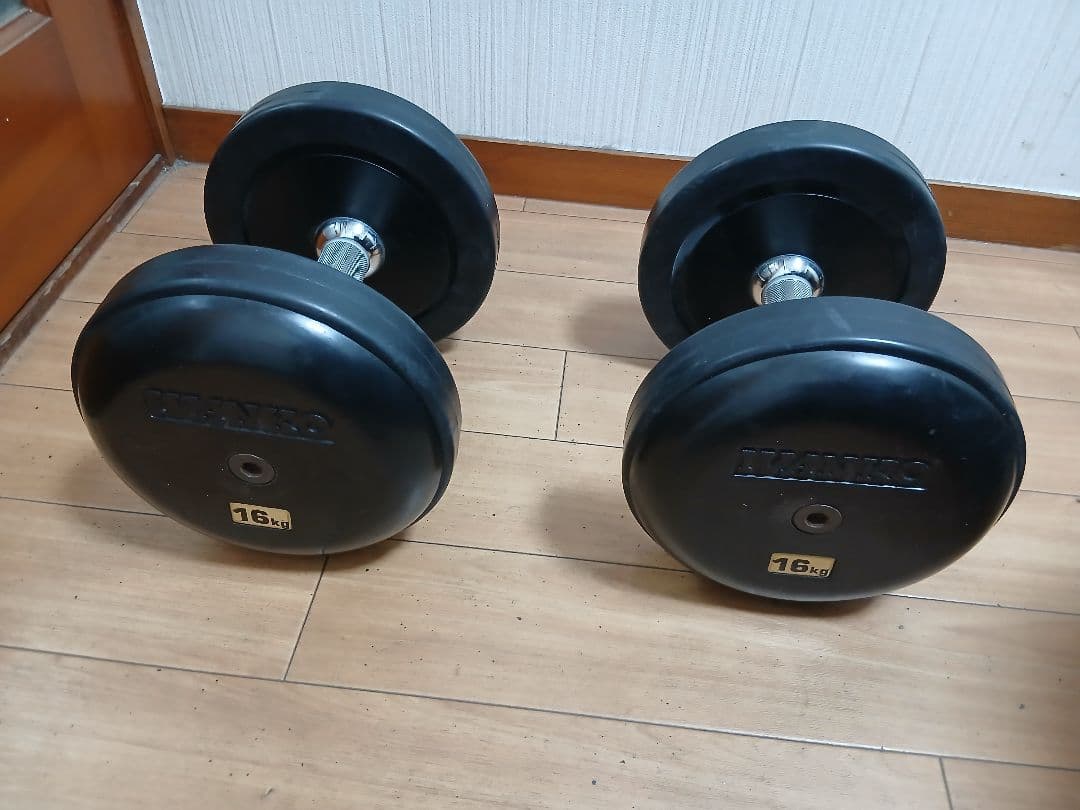 ①IVANKO(イヴァンコ) SDKR ダンベル(ラバー) 16kg x 1個