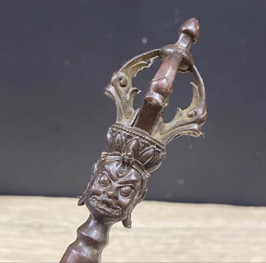 希少　金剛杵　三鈷杵　密教法具　ビンテージ　バジュラ　仏教　五鈷杵　チベット