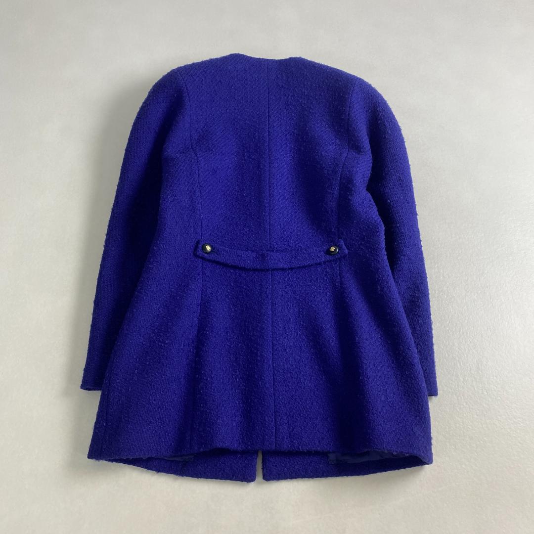 バレンシアガ　スーツセットアップ　ノーカラー　ツイード　ロゴボタン　希少カラー