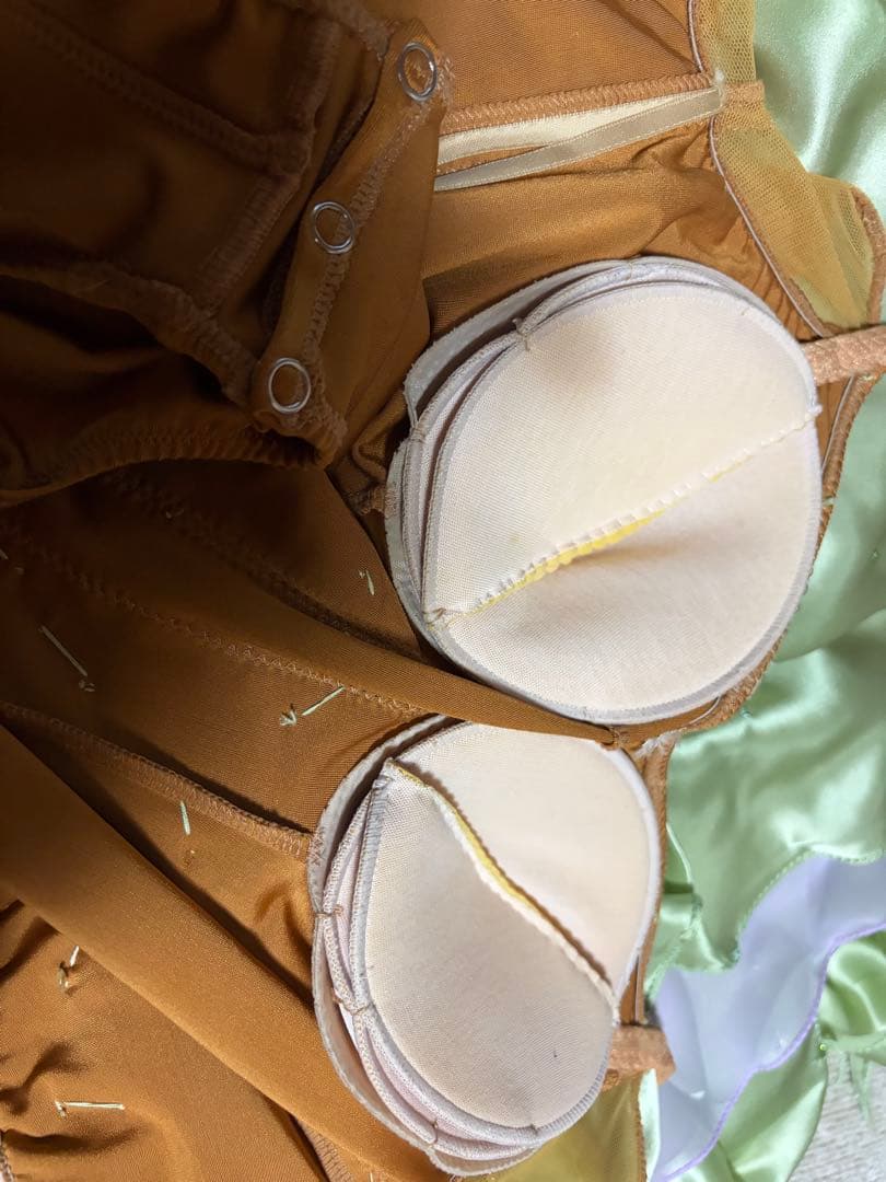 ライトグリーン スパンコール ダンスドレス