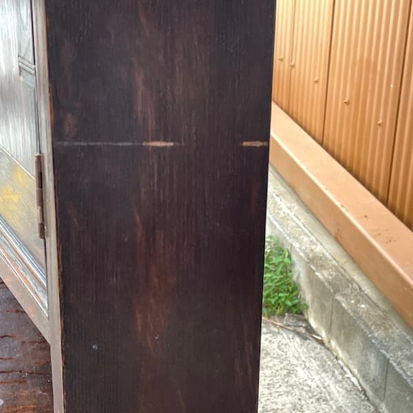 アンティーク　カップボード　バーキャビネット　飾り棚　上下分解可能