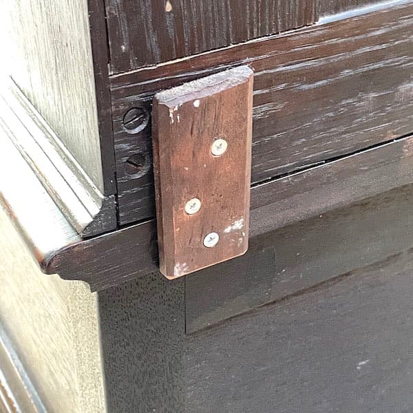 アンティーク　カップボード　バーキャビネット　飾り棚　上下分解可能