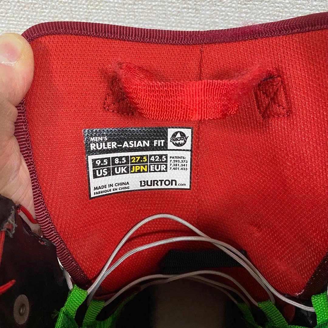 Burton 27.5 スノボブーツ　RULER レッド　クイックレース