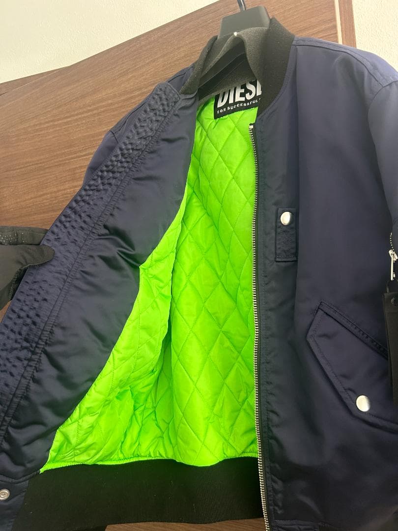 DIESEL ネイビー MA-1 ブルゾン フライトジャケット