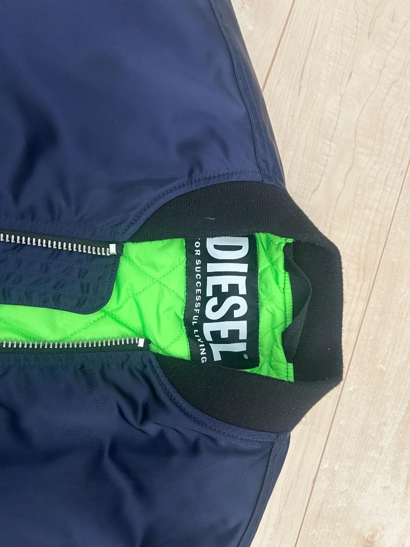 DIESEL ネイビー MA-1 ブルゾン フライトジャケット