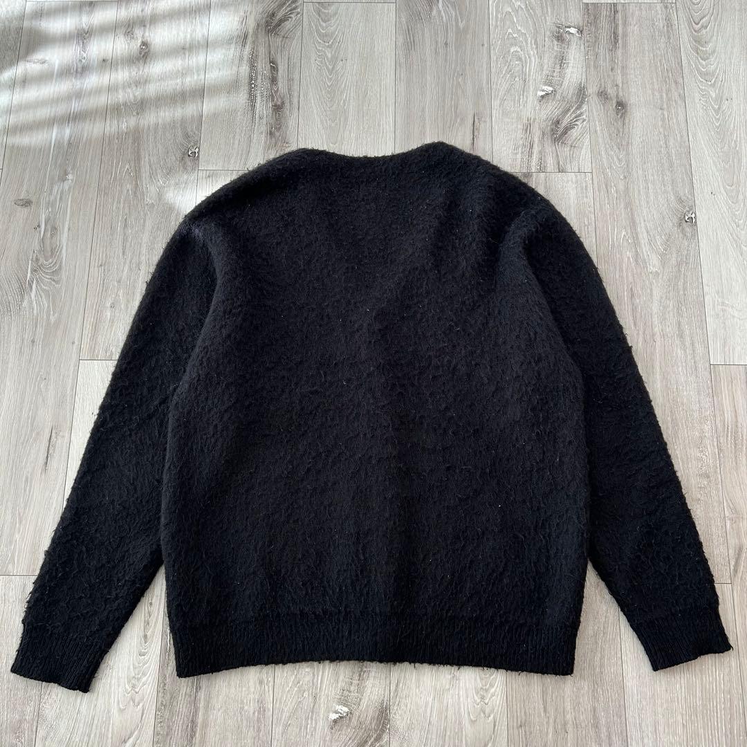 BEAMS ビームス シャギー ニット カーディガン 黒 L 毛長 モケモケ