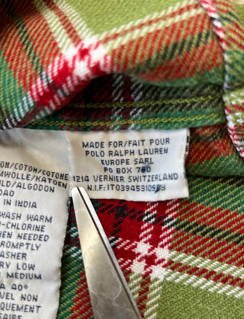 90s Polo Ralph Lauren ネルシャツ FARRELL XL