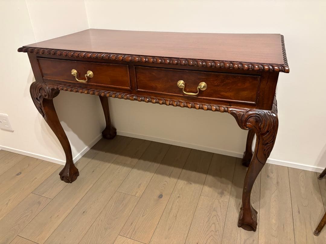 ヴィンテージ　マホガニー材　デスク