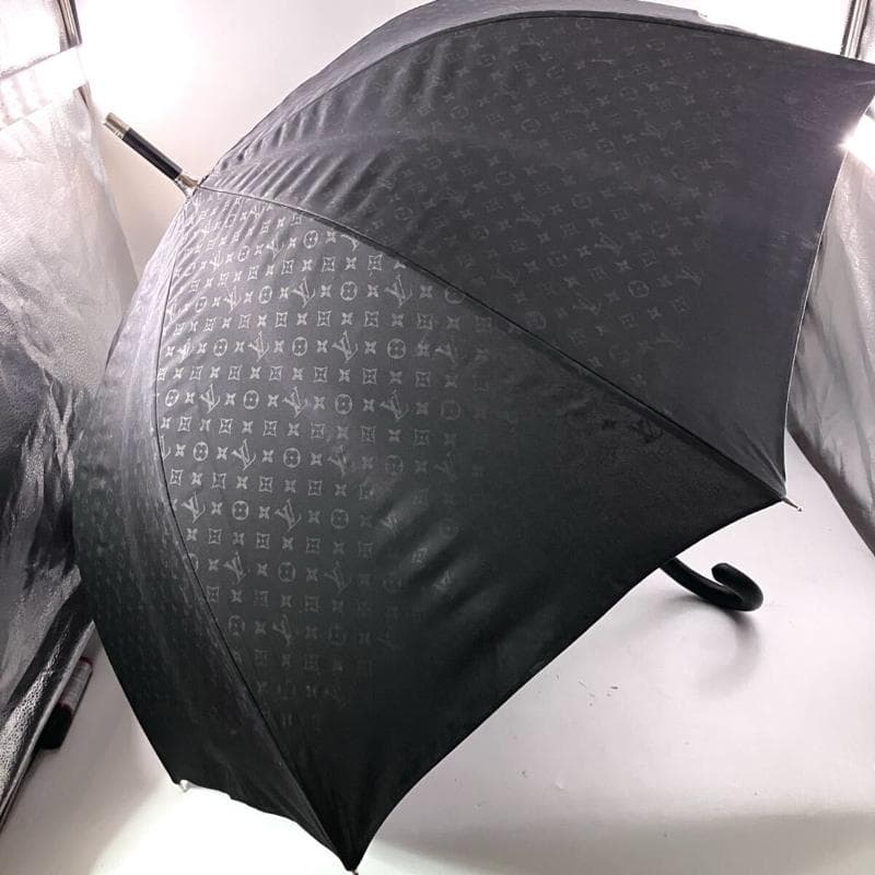 希少●ルイヴィトン 3158 エクリプス 黒 総柄 傘
