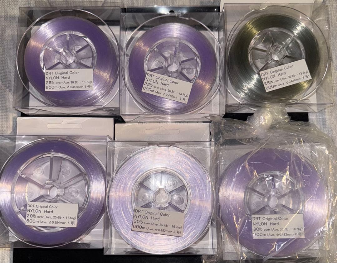 DRTナイロン ハード釣り糸 300m 紫色