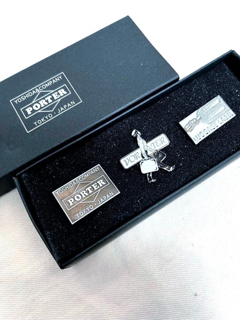 未使用　PORTER ラゲッジレーベル　ピン バッジ　セット　非売品