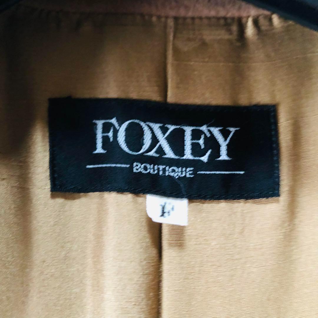 美品✨フォクシー ロングコート 高級カシミヤ100% ダブルブレスト ブラウン