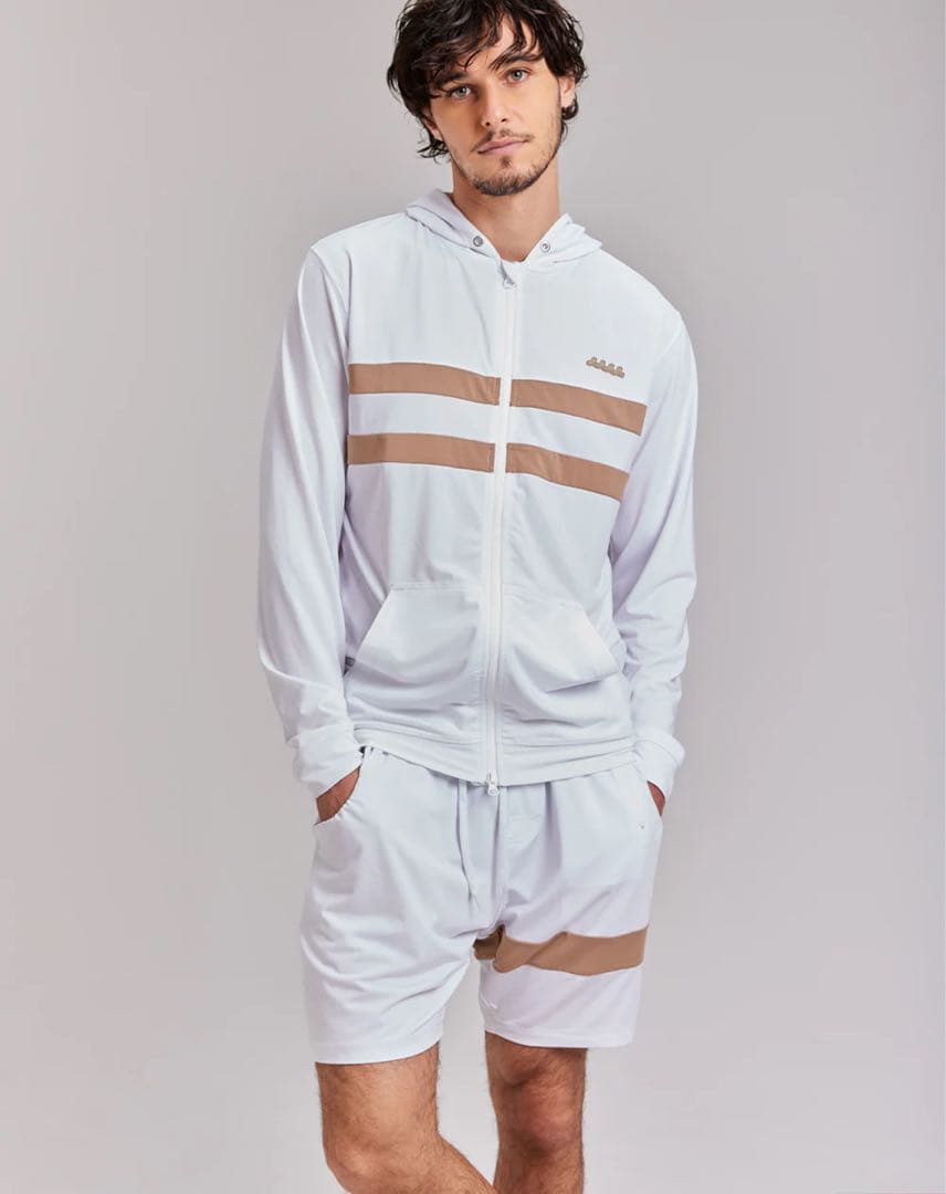 KYKMムータマリン ラッシュパーカー　水着 セットアップ白