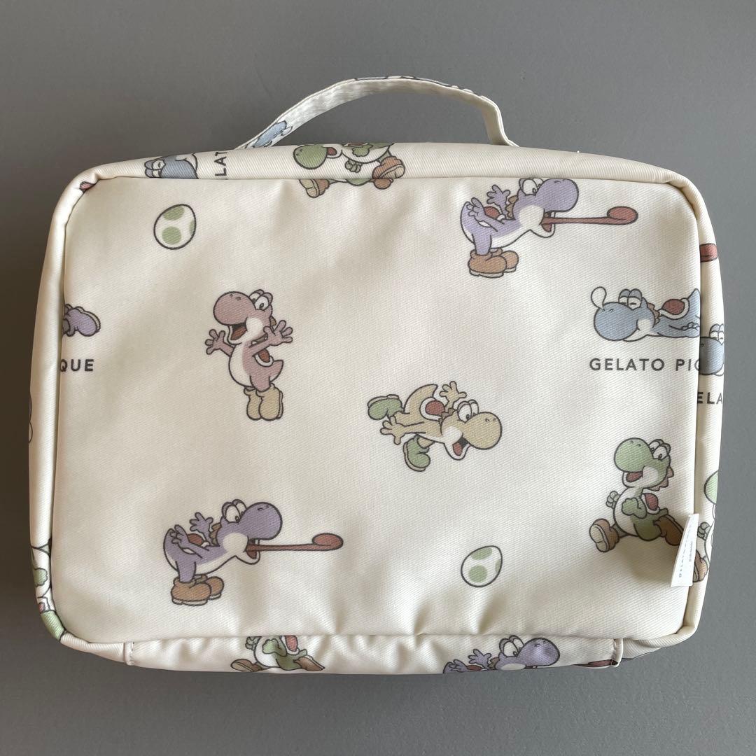 【 SAYU 】ジェラートピケ ヨッシー柄　おむつポーチ　ジェラピケ