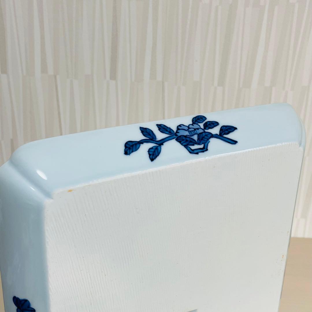 有田焼 源右衛門 染錦古代花鳥図 角平皿 四角 スクエアプレート トレー