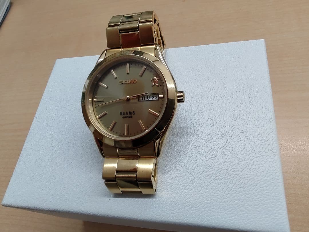 セイコー ビームス V158-HAA0 ソーラー 純正ブレス 限定500本
