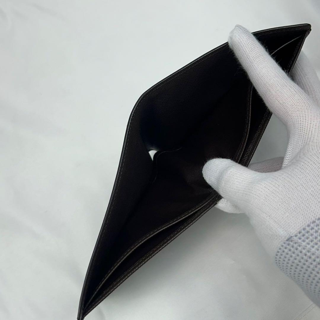 K800 新品未使用 ミカド レザー 二つ折り財布 ブラウン チョコ メンズ