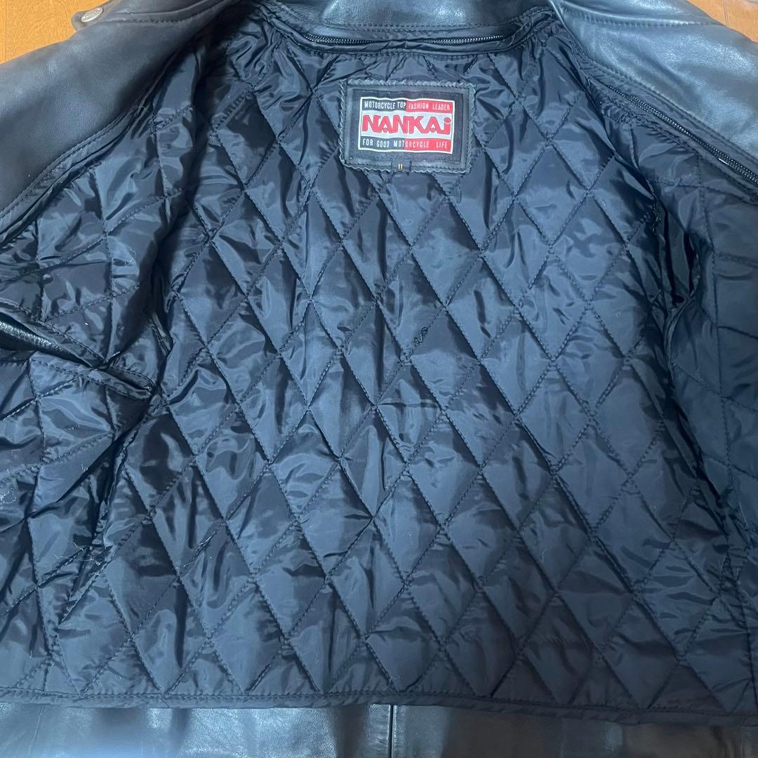 NANKAI 南海部品 レザーライダースジャケット ダブル 牛革 ライナー付