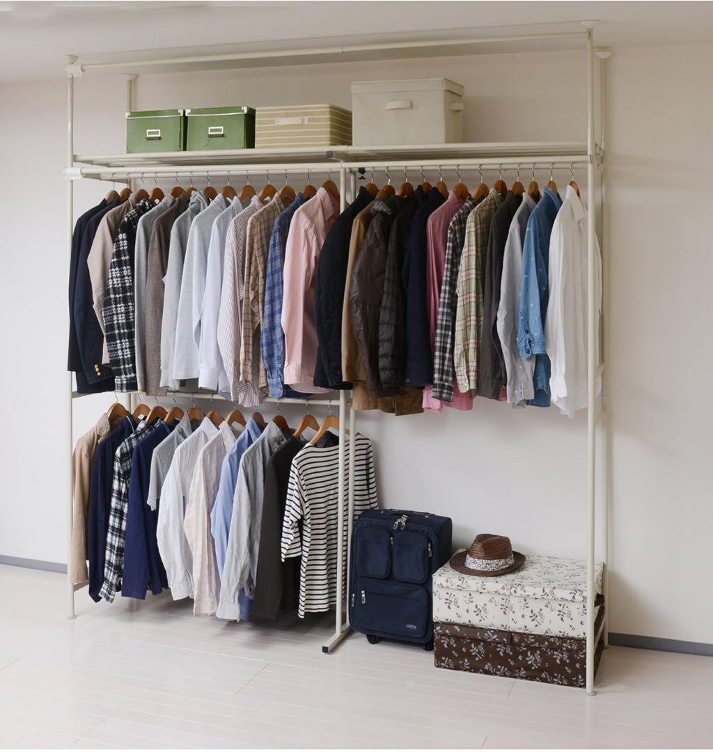 伸縮大容量 ハンガーラック