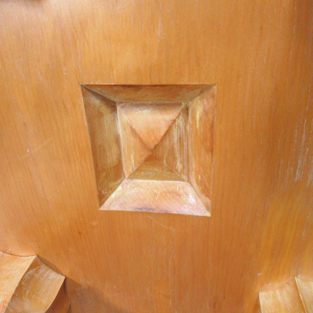 高級囲碁盤 本榧 天地柾目 ヘソ・脚付き 「厚み 約16.5cm」5.5寸