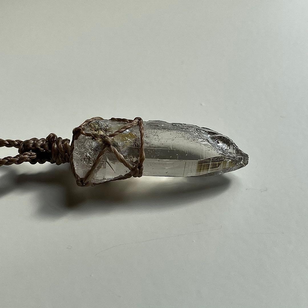 ヒマラヤ水晶 ガネッシュヒマール ＊ マクラメペンダント ネックレス15