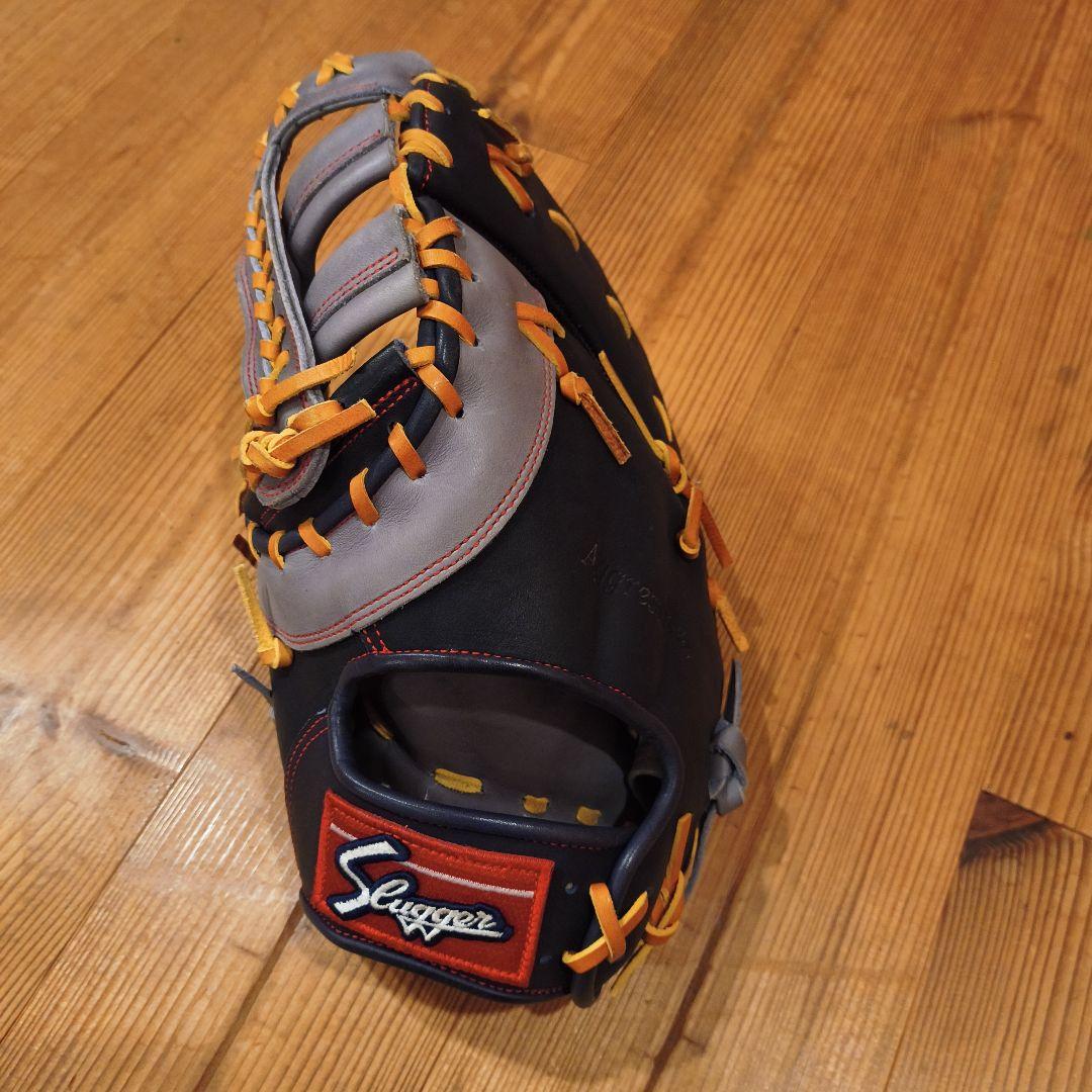 久保田Slugger 軟式ファーストミット ネイビー/グレー