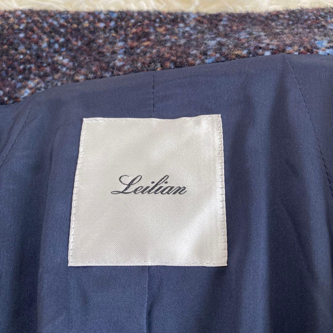 【美品】レリアン Leilian ツイード切替ショートコート