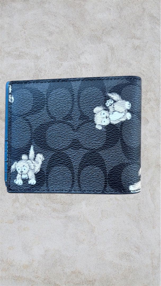 【美品/2点セット】COACH 財布 ・パスケース 子犬柄 ※希少