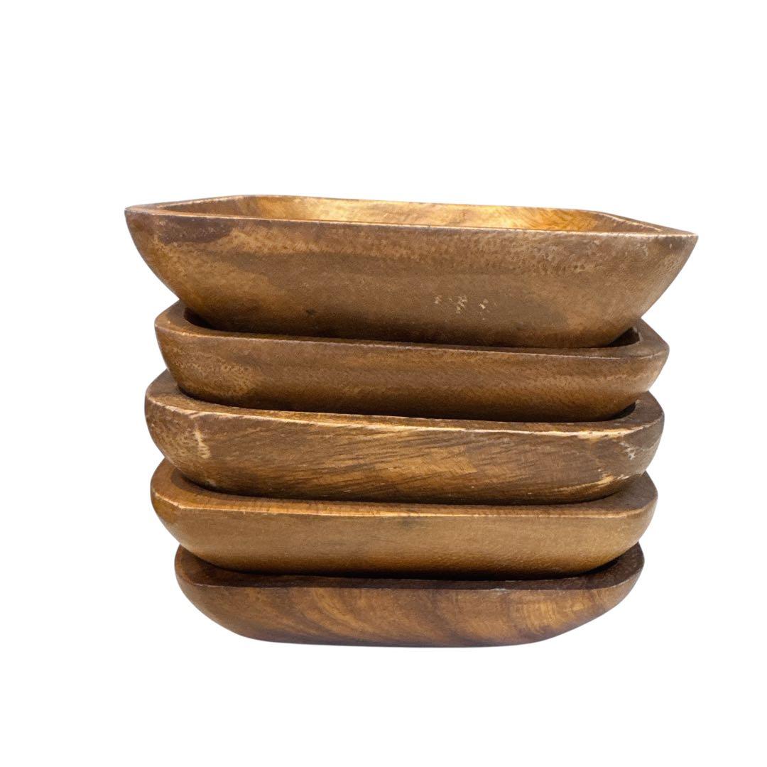 アカシアスクエアボウル 木製プレート10枚セット