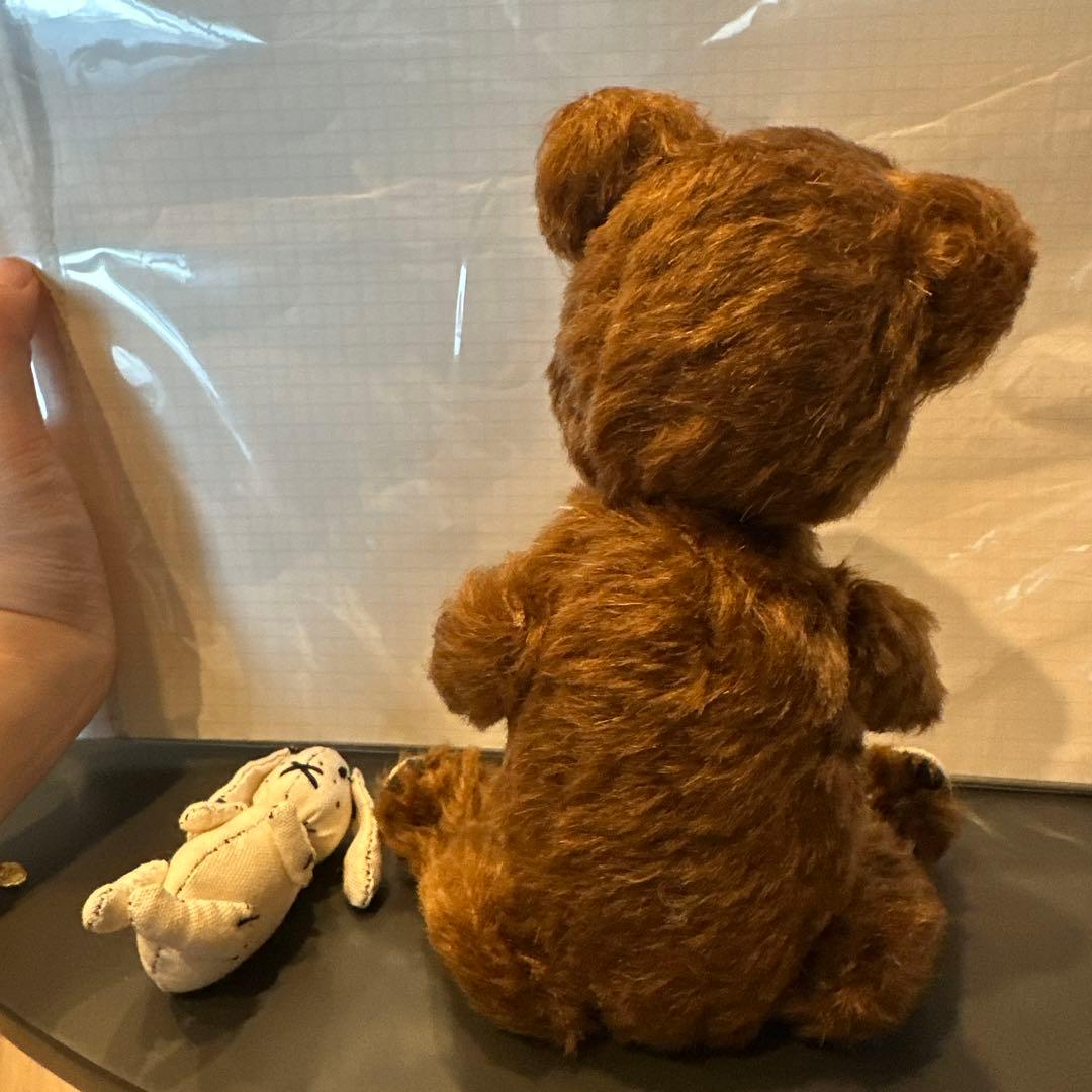 茶色いクマとウサギのぬいぐるみセット