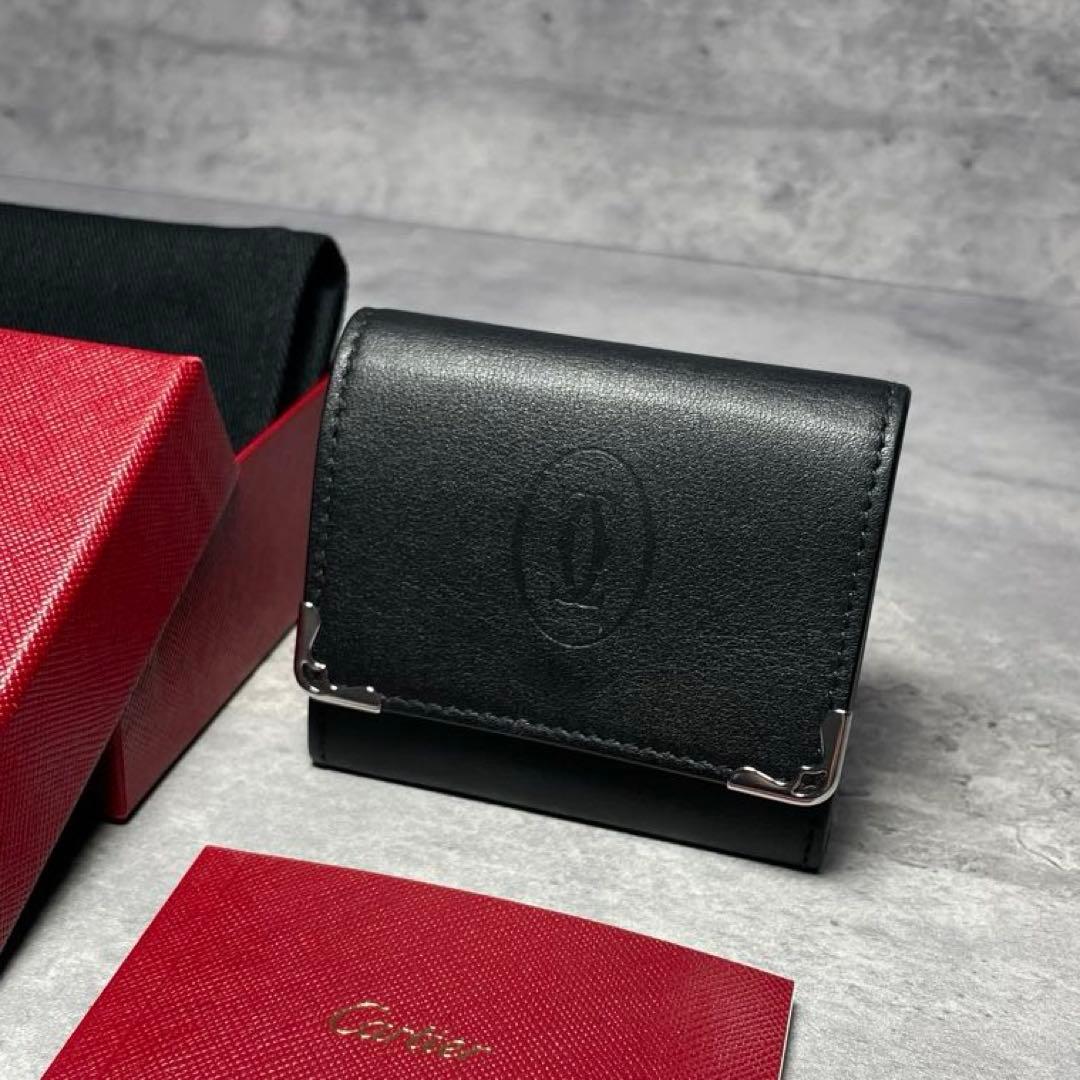 新品未使用 Cartier マスト ドゥ レザー ケース 小銭入れ 黒