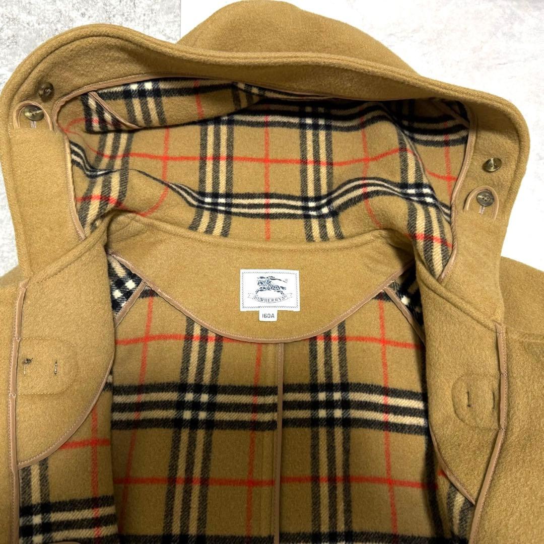 Burberry ダッフルコート ノバチェック トグルボタン キャメル ウール