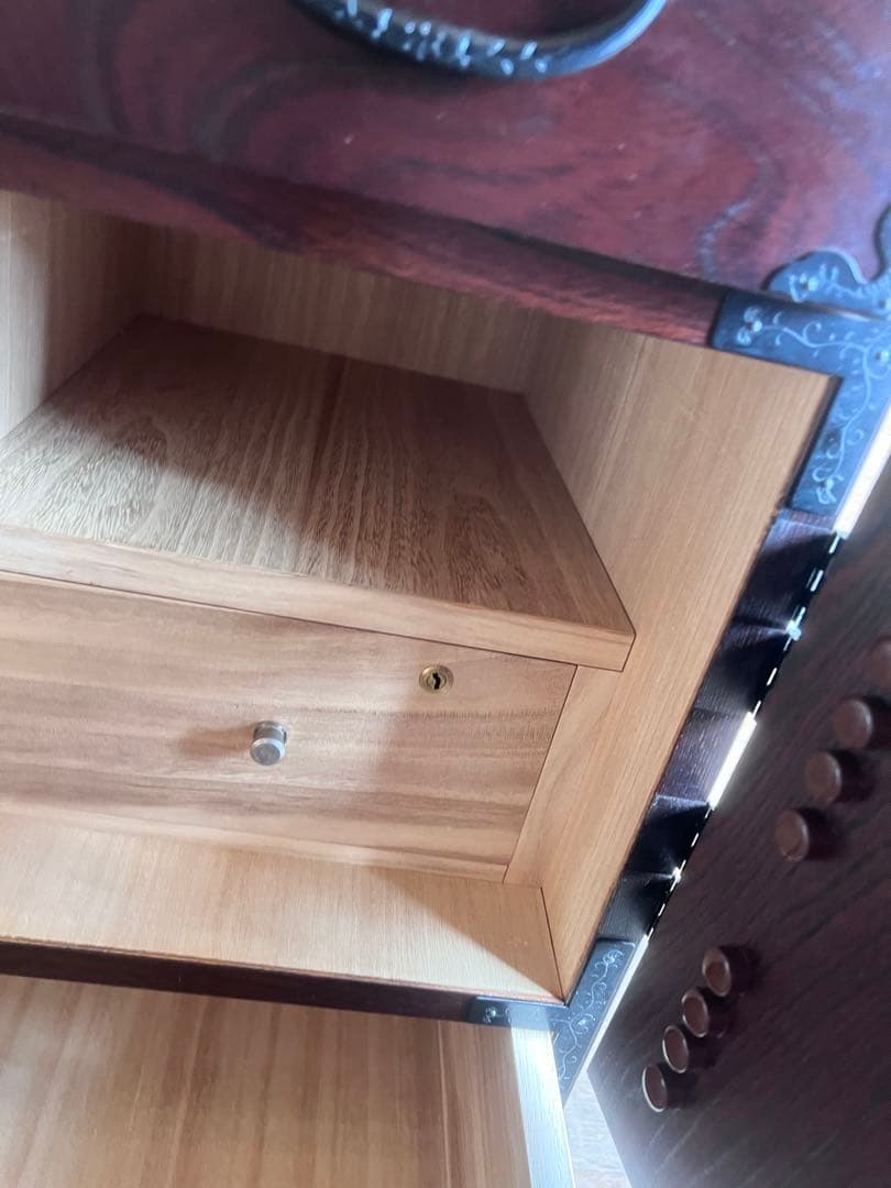 青木産業 江戸 整理箪笥 時代箪笥 5段チェスト 欅材 ケヤキ