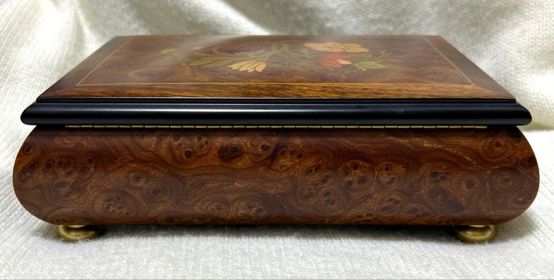 【Romance】REUGE　リュージュ　象嵌　オルゴール　ジュエリーボックス