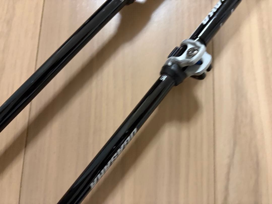 ★美品★お洒落　オガサカ スキーストック 収縮ポール　調整可能　デモ技術選