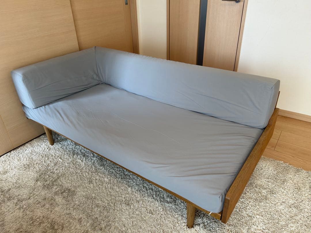 モモナチュラル DAY SOFAワンアームソファ 2.5人掛けソファ＆オットマン