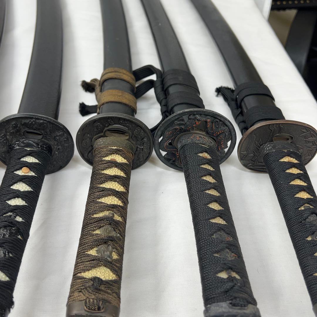 【現状品】模造刀 10本 まとめ 太刀 脇差 透かし鍔 龍鍔 鞘 模擬刀 日本刀