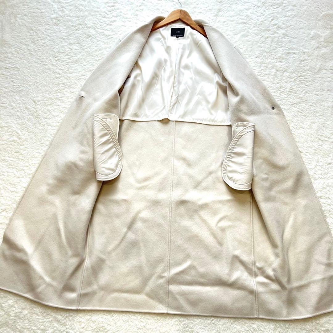 【美品】23区　ウールリバーロングコート ベージュ 38