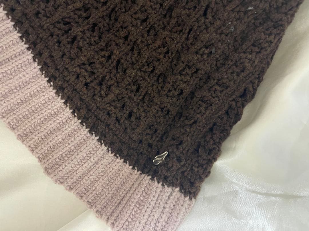 COYSEIO ブラウンとピンクのミニスカート