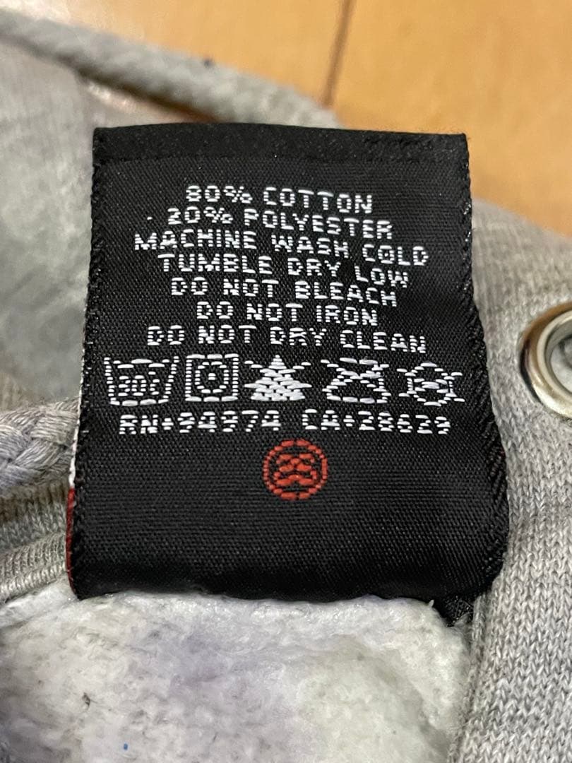 【希少】90s STUSSY ジップパーカー 紺タグ USA製 紫ロゴ L