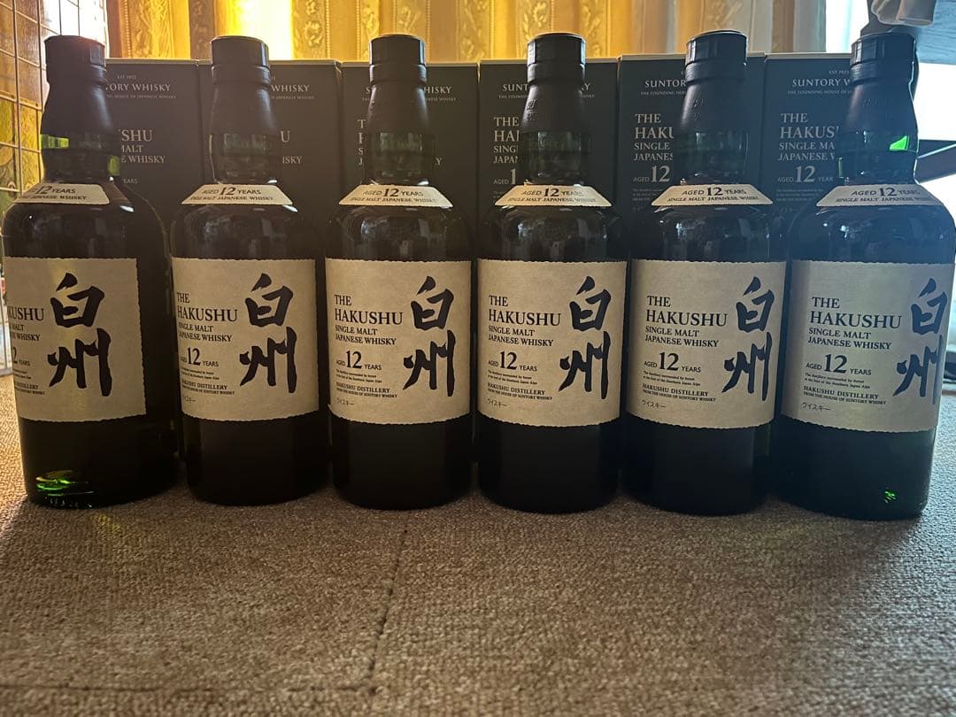 Hakushu 12年 シングルモルトウイスキー 6本セット　白州