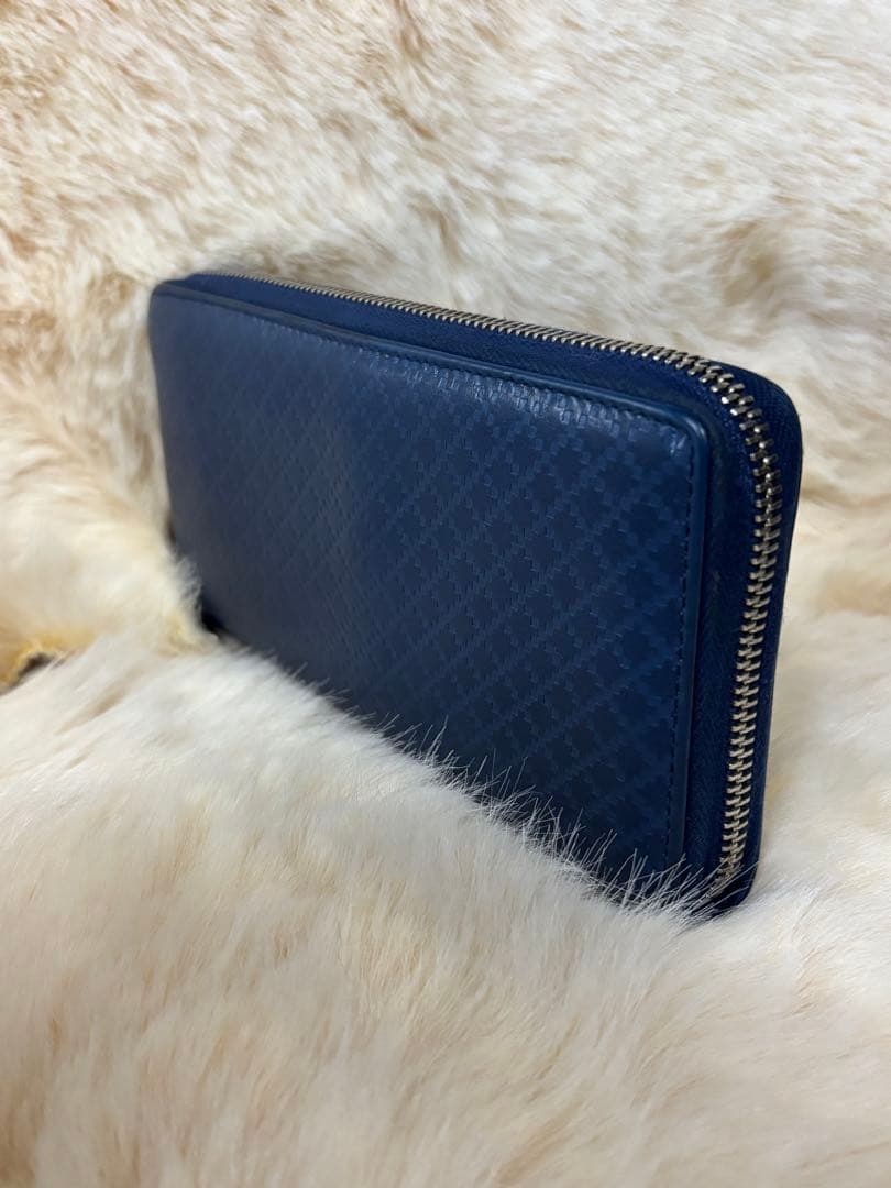 と*ぴ様 【美品】GUCCI グッチ　ディアマンテ　ラウンドファスナー　ネイビー