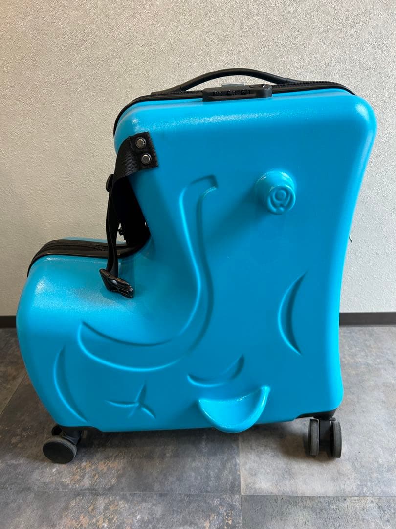 【美品】[NORICCO]ノリッコ子どもが乗れるキャリーケース　ブルー