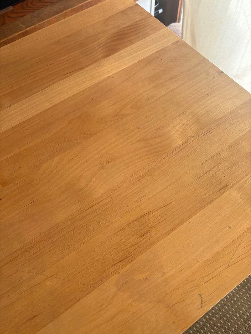 【宮城県引き取り限定】堀田木工所　ウッディ　アルダー無垢材学習机デスクセット