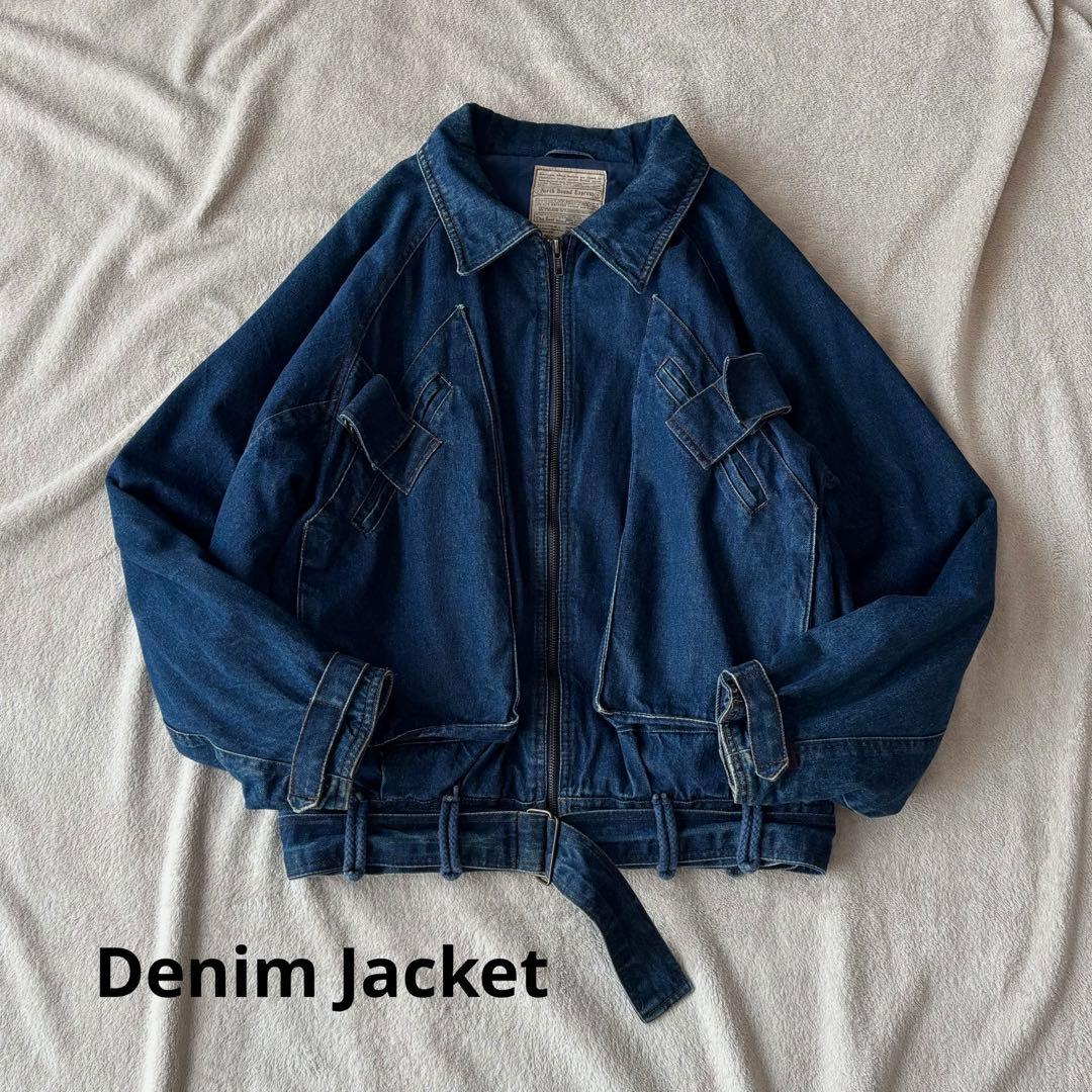一点物 ヴィンテージ デニムブルゾン A-2型 フライトジャケット 短丈　a2