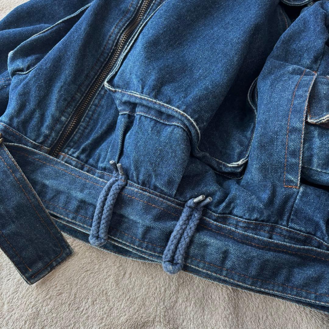 一点物 ヴィンテージ デニムブルゾン A-2型 フライトジャケット 短丈　a2