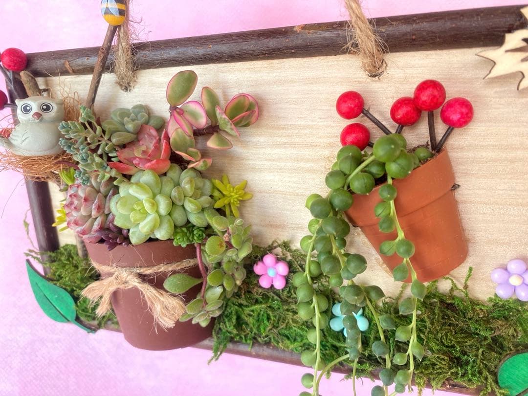 多肉アート◆寄せ植え◆そのまま飾れます◆ハンドメイド