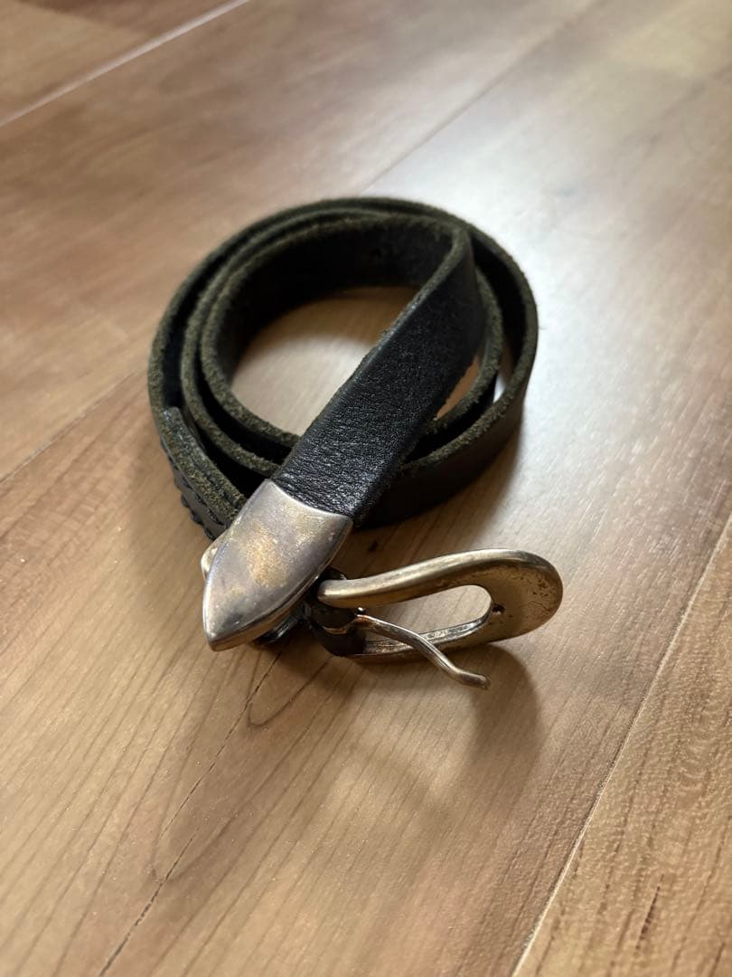 正規品 OUR LEGACY レザーベルト ブラック 70