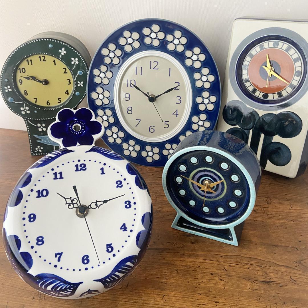 ◇極希少◇ ロールストランド 陶器製 ヴィンテージ 壁掛け時計 電波時計に交換済